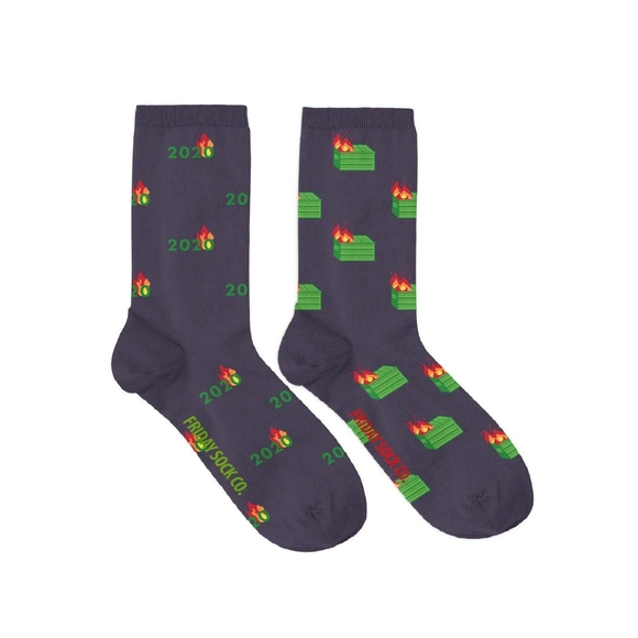 Kooky's Kloset Accessories - Women's Socks | 2020 Dumpster Fire | LIMITED